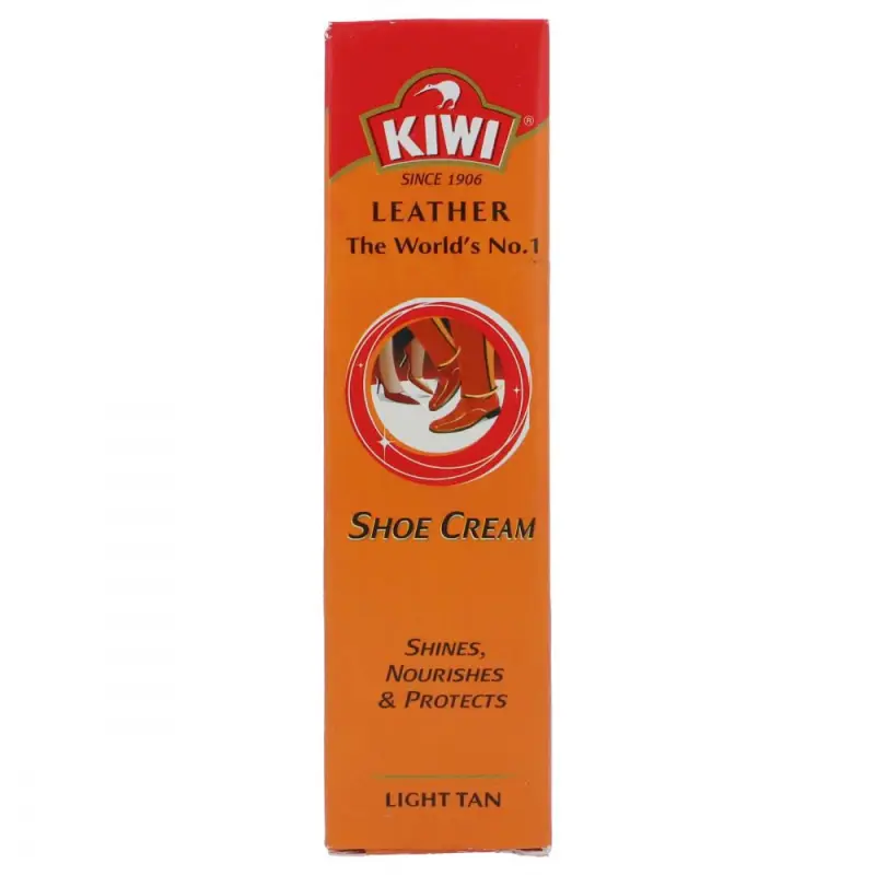KIWI LIGHT TAN SHOE CREAM 45G