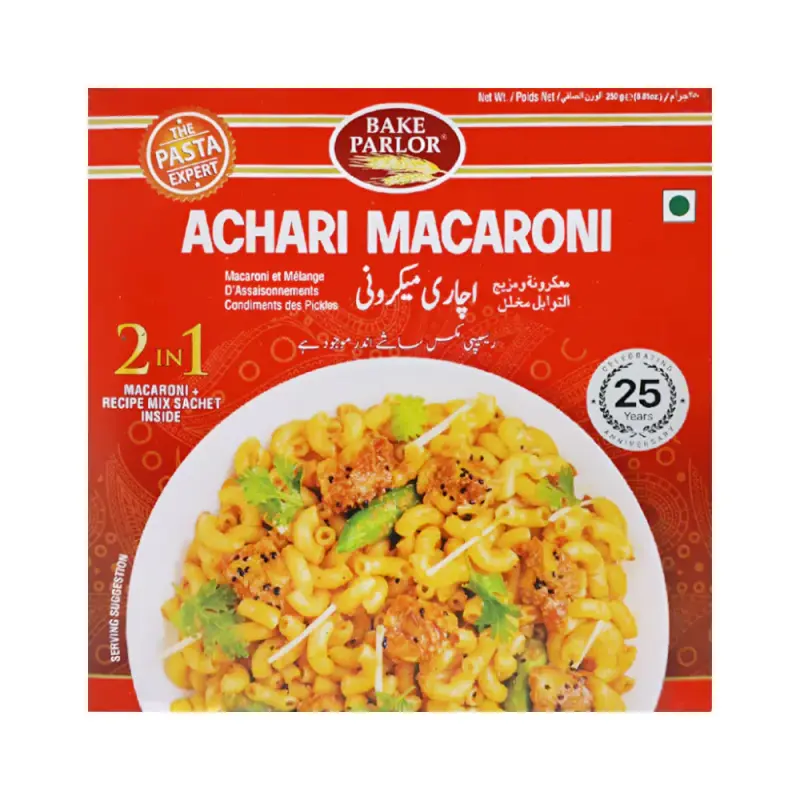 BAKE PARLOR ACHARI MACARONI 250G