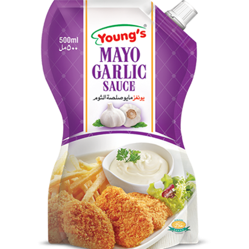 YOUNGS MAYO GARLIC SAUCE 500ML
