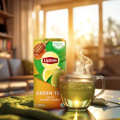LIPTON YELLOW LABEL GREEN TEA LEMON & HONEY(25)