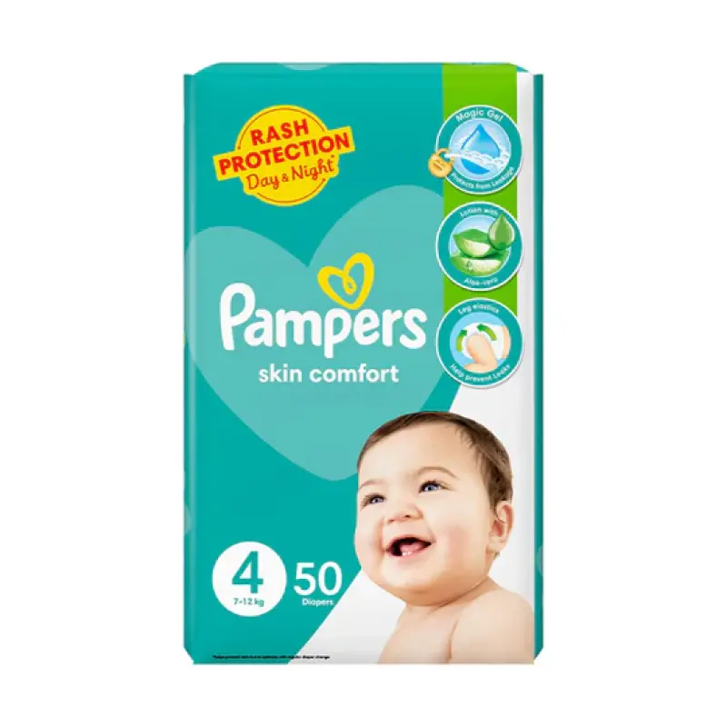 PAMPERS SKIN COMFORT 7-12 50PCS
